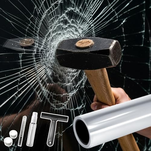 Security Safety Shatterproof Window Film 8 Mil Clear 29.5x78.7in