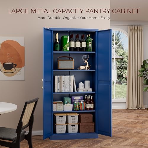 71" Tall Metal Kitchen Pantry Cabinet
