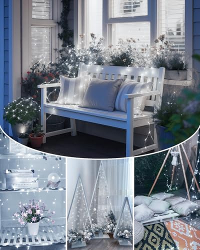 2 Pack 60 LED Fairy Lights Battery Operated with Timer