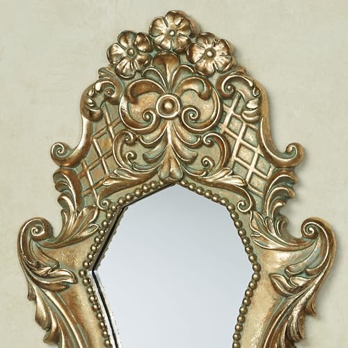 Lattice Scroll Gold Traditional Classic Wall Mirrors (3 Count)
