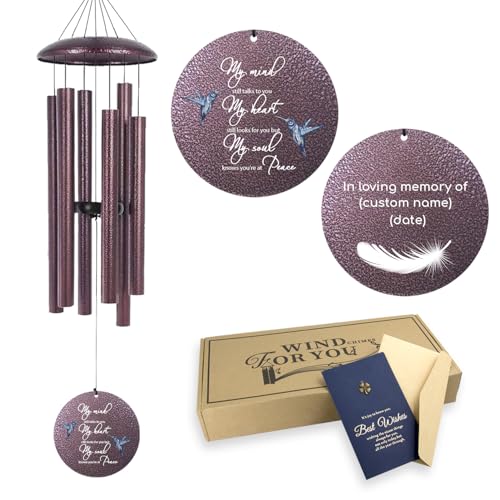 Personalized Memorial Wind Chimes for Loss of Loved One