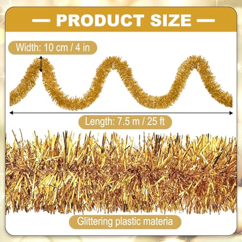 25 Feet Christmas Tinsel Garland