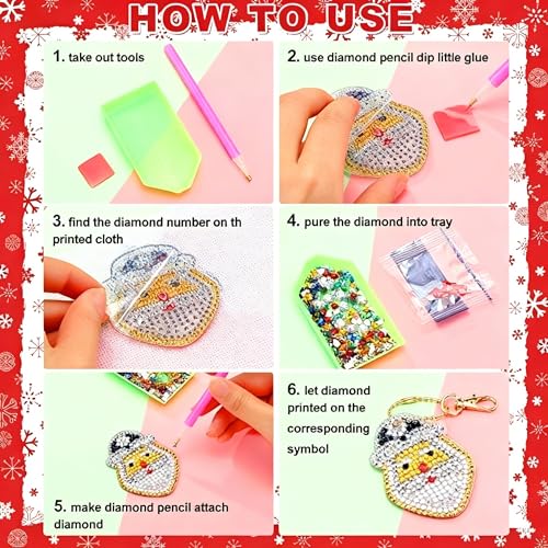 20 Pcs Diamond Art Kit for Adult Christmas Ornaments (20 Count)