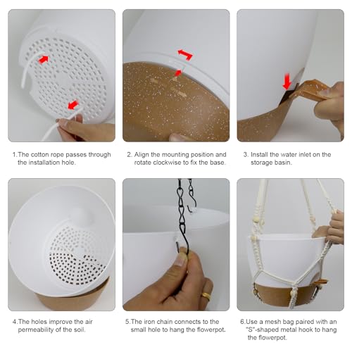 10 inch Self Watering Hanging Planters (2 Count)