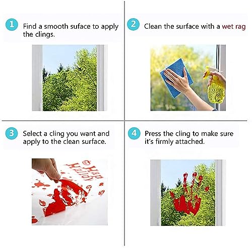 73 Pcs Bloody Window Stickers