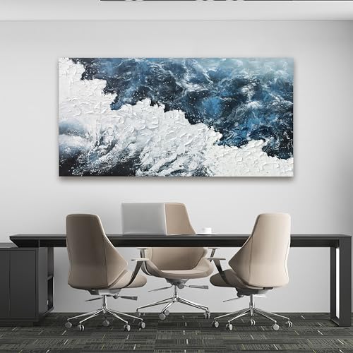Abstract Wall Art Decor for Living Room Wave Artwork for Walls 24"x48"