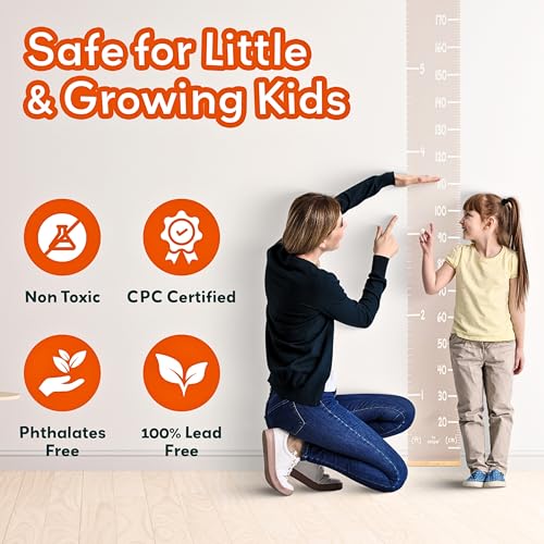 Height Chart for Kids Customizable Kids Height Wall Chart with Stickers