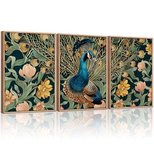 Elegant Peacock Wall Art Canvas