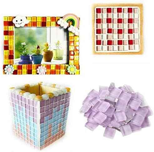 BestTeam Craft Material Mosaic Tile, Micro Glass Tiny Mini Mosaic Tile DIY Hobbies Children Handmade Crystal Free Stone Craft Material Creativity 300g (Black)