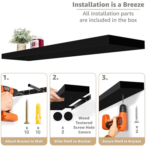 Floating Shelves for Wall Storage (2 Count)