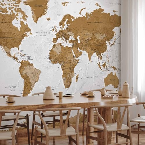 Wall Mural World Map 118x83 in (67.81 Sq Ft)