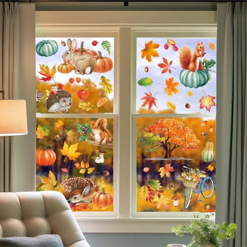 Fall Thanksgiving Window Clings (9 Count)