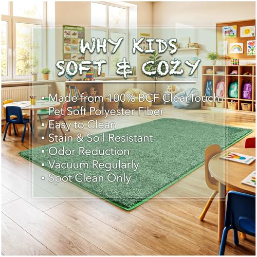Soft & Colorful 7' x 7' Kids Classroom Area Rug