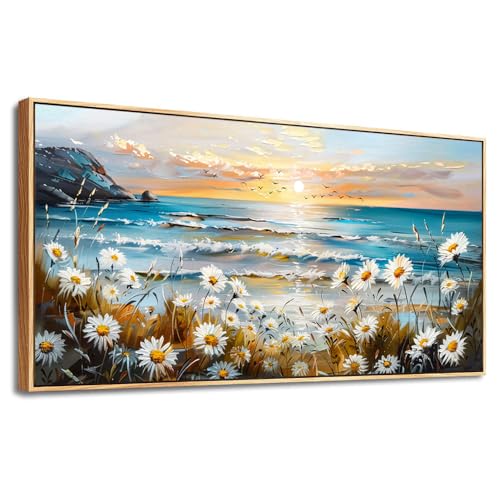 Large Canvas Wall Art For Restaurant Wall Decor For Living Room Farmhouse Bedroom Office Decor Flowers Marine Landscape Painting Print Modern Artwork Home Decoration Easy Hanging 30x60 In