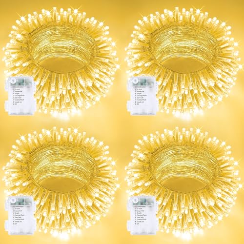 4 Pack 400 LED Battery Operated String Lights