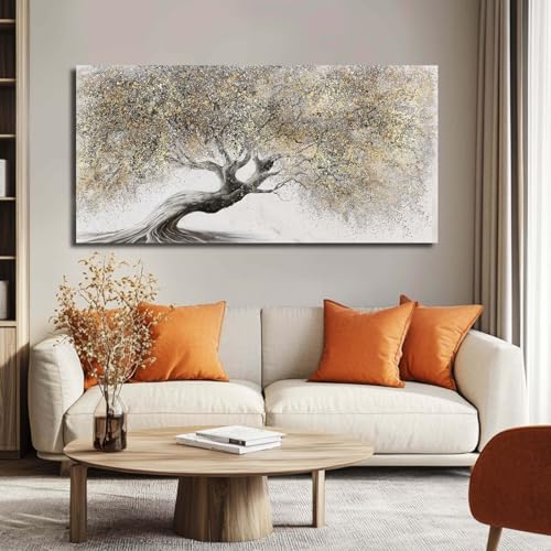 Gold Tree Landscape Wall Art