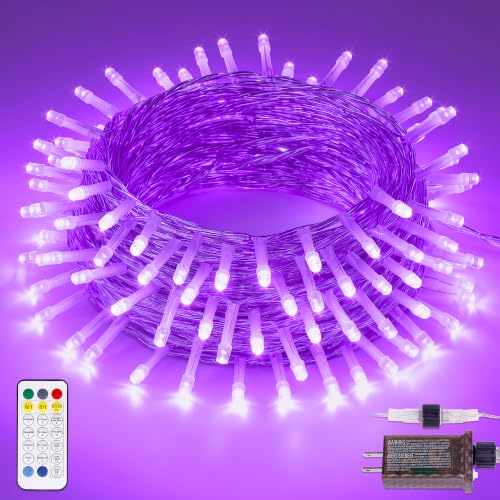 33FT 100 LED Purple Halloween Christmas Fairy Twinkle String Lights (33 Foot)
