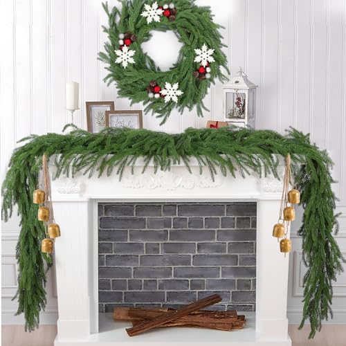 2Pcs 9Ft Artificial Norfolk Pine Garlands