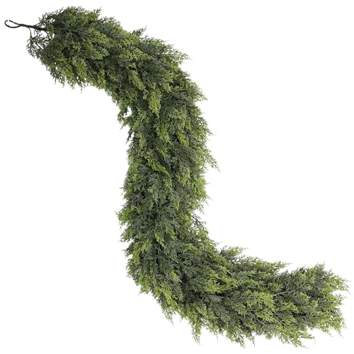Lifelike Touch Artificial Cedar Garland for Christmas Decor (10 Foot)