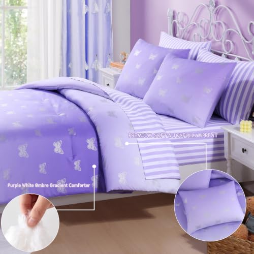 Twin Comforter Set with Sheets for Girls (5 Count)