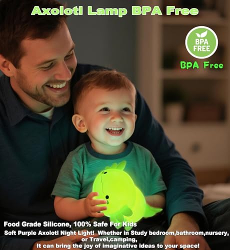 Axolotl Squishy Silicone Night Light