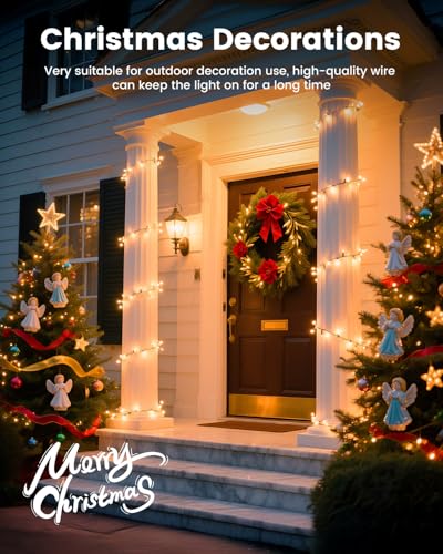 Clear Christmas Lights 200 Count 40 Feet Bulb Mini Light (53 Foot)