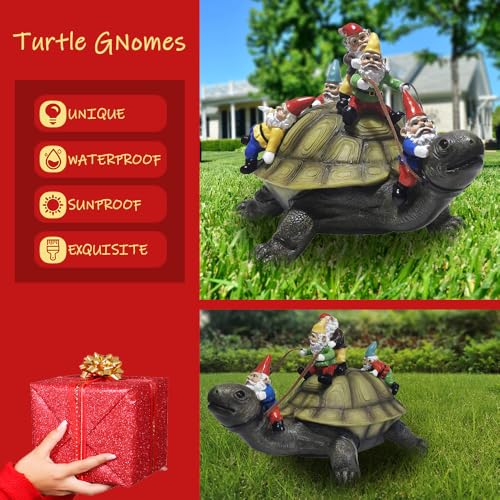 Garden Gnomes Decorations for Yard Statues Turtle Outdoor Decor