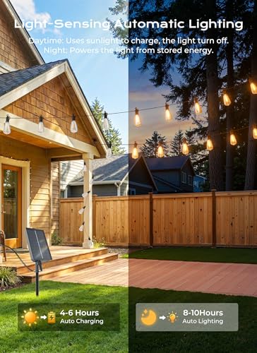 52FT Solar String Lights Outdoor Waterproof (52 Foot)