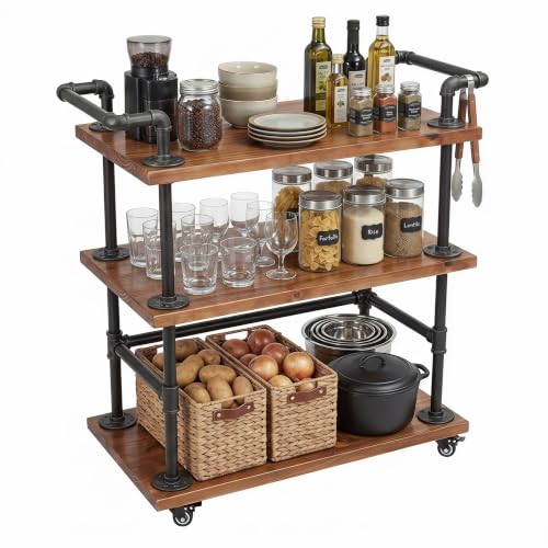 Industrial Pipe Bar Carts