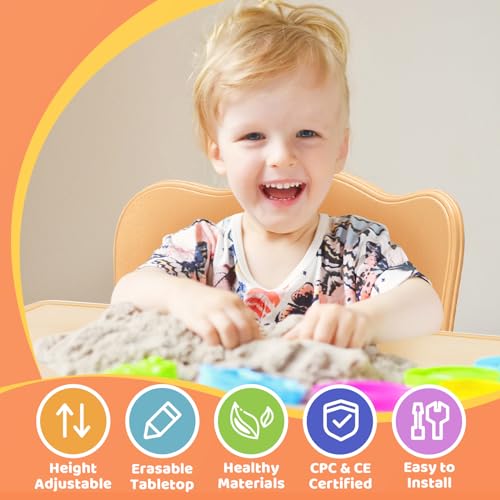 Kids Table and 4 Chairs Set for Ages 3