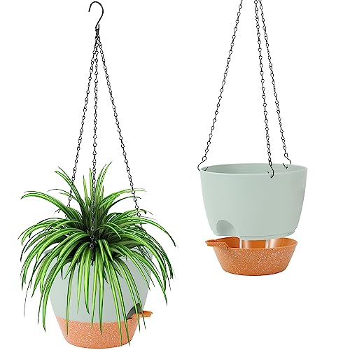 10 Inch Self Watering Hanging Planter (2 Count)