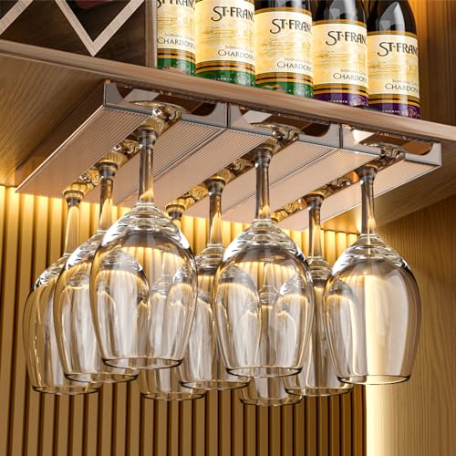 4 Pcs Wine Glass Holder Under Cabinet (4 Count)