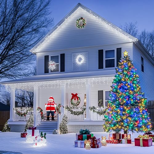 200LED Color Changing Christmas Lights Indoor Outdoor Clear Wire (66 Foot)