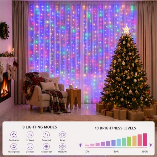 300LED Fairy Curtain Lights