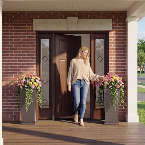 Resin 30'' Tall Planters (2 Count)