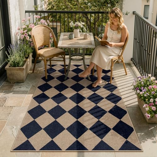 Colette Checkered Easy Jute Entry Rug
