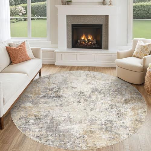 6ft Round Area Rug Living Room Rugs (24 Count)