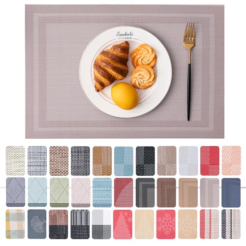 Placemats Set of 6 Washable Indoor (6 Count)