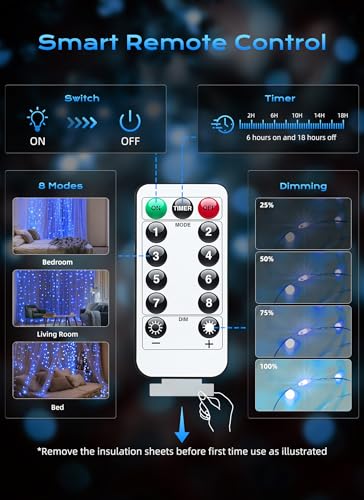 300 LED Fairy Curtain Lights