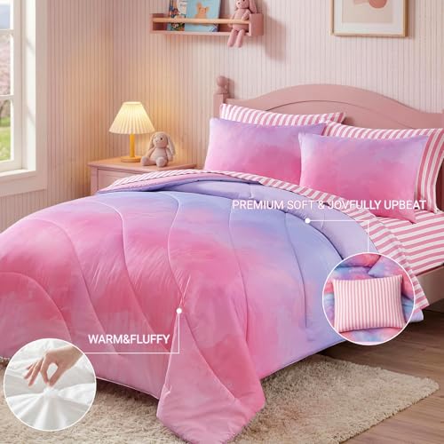 Queen Comforter Set with Sheets for Girls