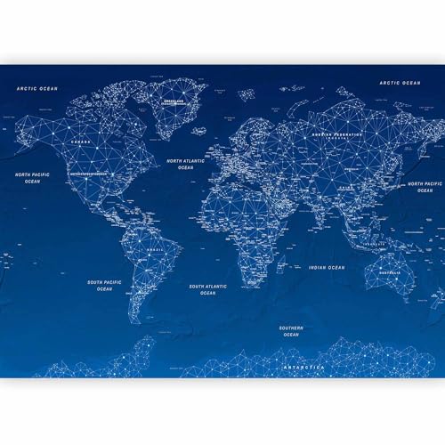 Wall Mural World Map 154x110 in (8 Count)