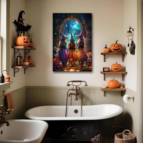 Witch Poster Halloween Fall Wall Art Decor