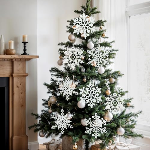12pcs Large Christmas Snowflakes Decorations (12 Count)