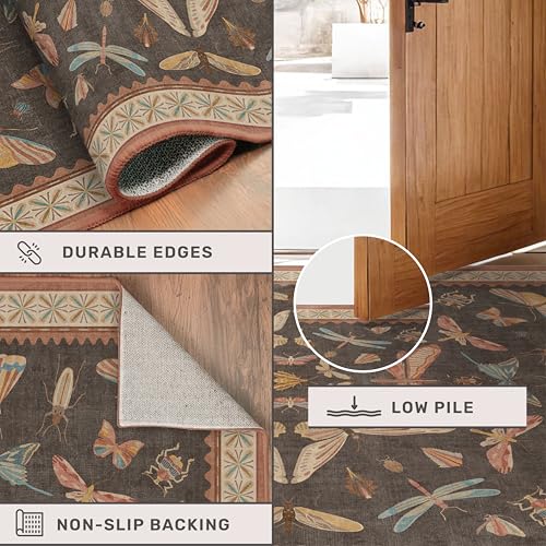 Washable Brown Runner Rug 2x7 (14 Sq Ft)