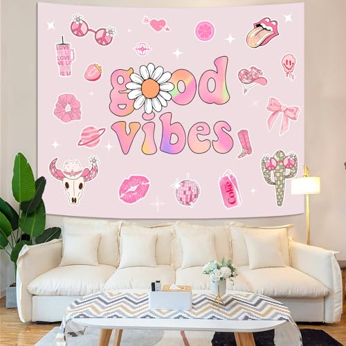 Y2K Tapestry Pink Wall Tapestry
