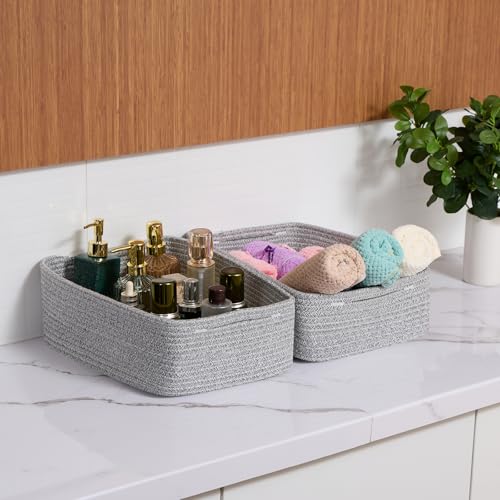 Large Shallow Organizing Baskets 15x11x5.1 Inches (3 Count)