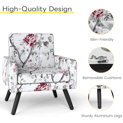Mid Century Modern Accent Chair for Living Room
