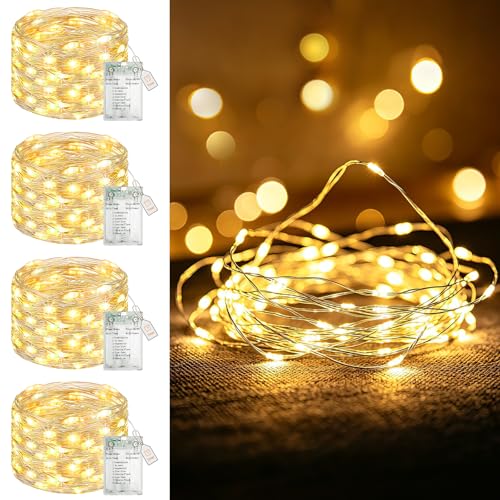 4 Pack Fairy Lights Battery Operated with Timer (4 Count)