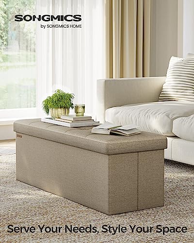 43.3 Inches Folding Storage Ottoman Bench