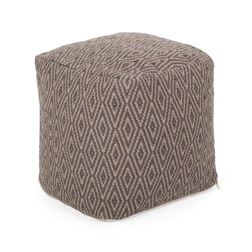 Boho Handmade Fabric Cube Pouf Ottoman Foot Stool